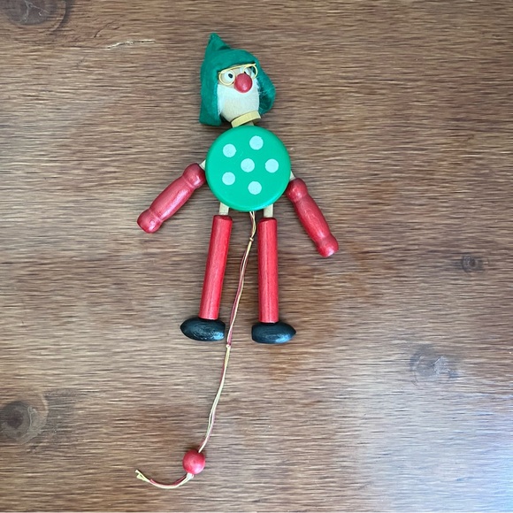 Wooden Jumping Jack Hanging Doll Souvenir from Meiji Shrine Memorial in Japan - Picture 4 of 6